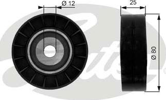 GATES-SEA T38074 - Ролик, поликлиновый ремень autospares.lv