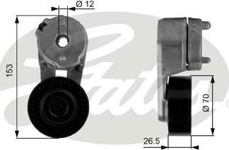 GATES-SEA T38163 - Натяжитель, поликлиновый ремень autospares.lv