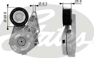 GATES-SEA T38175 - Натяжитель, поликлиновый ремень autospares.lv