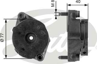 GATES-SEA T38345 - Натяжитель, поликлиновый ремень autospares.lv