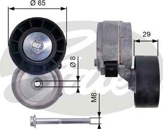 GATES-SEA T38364 - Натяжитель, поликлиновый ремень autospares.lv