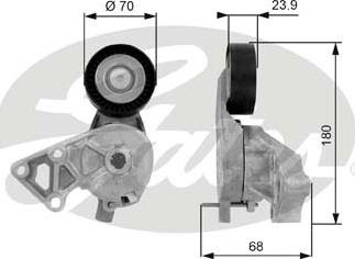 GATES-SEA T38307 - Натяжитель, поликлиновый ремень autospares.lv