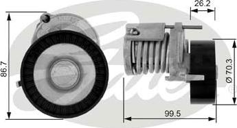 GATES-SEA T38214 - Натяжитель, поликлиновый ремень autospares.lv