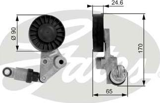 GATES-SEA T38239 - Натяжитель, поликлиновый ремень autospares.lv