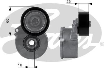 GATES-SEA T38236 - Натяжитель, поликлиновый ремень autospares.lv