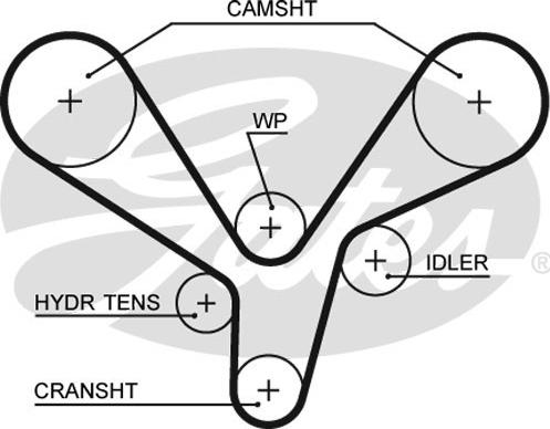 GATES-SEA T337 - Зубчатый ремень ГРМ autospares.lv