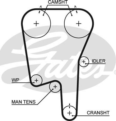 GATES-SEA T270 - Зубчатый ремень ГРМ autospares.lv