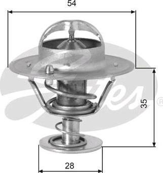 GATES-SEA TH00782G1 - Термостат охлаждающей жидкости / корпус autospares.lv