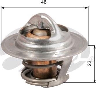 GATES-SEA TH28592G1 - Термостат охлаждающей жидкости / корпус autospares.lv