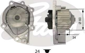 GATES-SEA WP0045 - Водяной насос autospares.lv