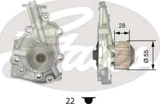 GATES-SEA WP0058 - Водяной насос autospares.lv