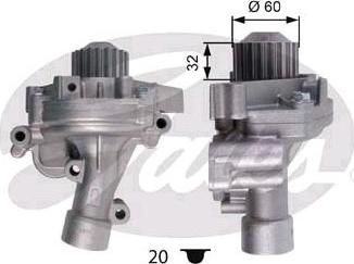 GATES-SEA WP0080 - Водяной насос autospares.lv