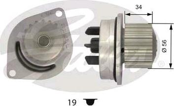 GATES-SEA WP0038 - Водяной насос autospares.lv