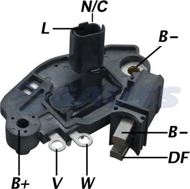 GAUSS GA504 - Регулятор напряжения, генератор autospares.lv