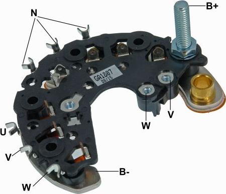 GAUSS GA1807 - Выпрямитель, диодный мост, генератор autospares.lv