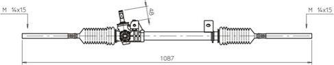 General Ricambi RE4046 - Рулевой механизм, рейка autospares.lv