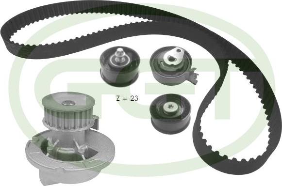 GGT KPA20157 - Водяной насос + комплект зубчатого ремня ГРМ autospares.lv