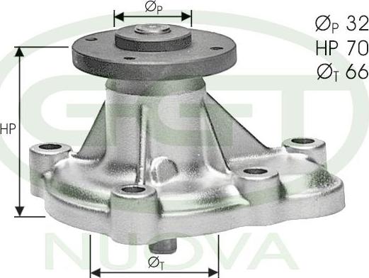 GGT PA10576 - Водяной насос autospares.lv