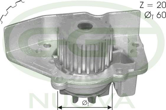 GGT PA12333 - Водяной насос autospares.lv