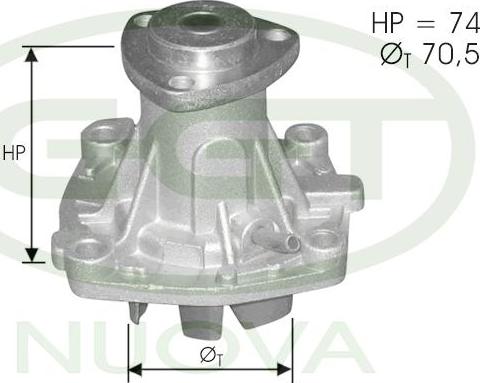 GGT PA12297 - Водяной насос autospares.lv