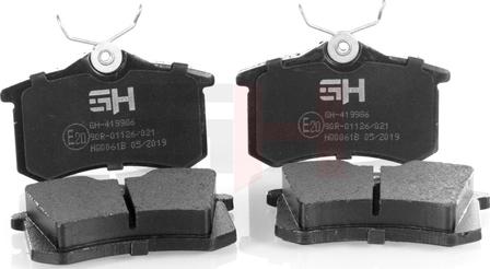 GH GH-419986 - Тормозные колодки, дисковые, комплект autospares.lv