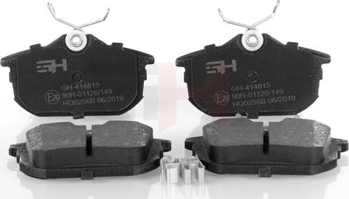 GH GH-414815 - Тормозные колодки, дисковые, комплект autospares.lv