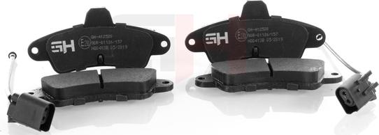 GH GH-412520 - Тормозные колодки, дисковые, комплект autospares.lv