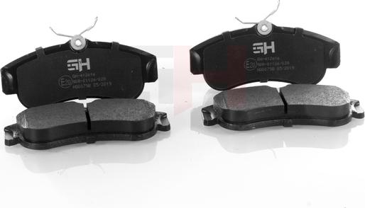 GH GH-412616 - Тормозные колодки, дисковые, комплект autospares.lv