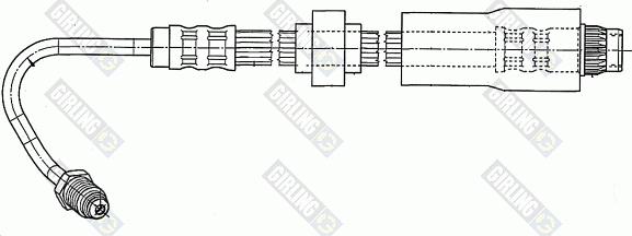 Girling 9002543 - Тормозной шланг autospares.lv