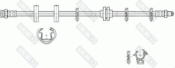 Girling 9002187 - Тормозной шланг autospares.lv