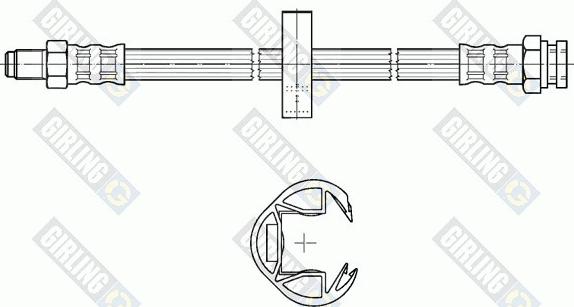 Girling 9002302 - Тормозной шланг autospares.lv