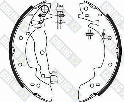 Girling 5161901 - Комплект тормозных колодок, барабанные autospares.lv