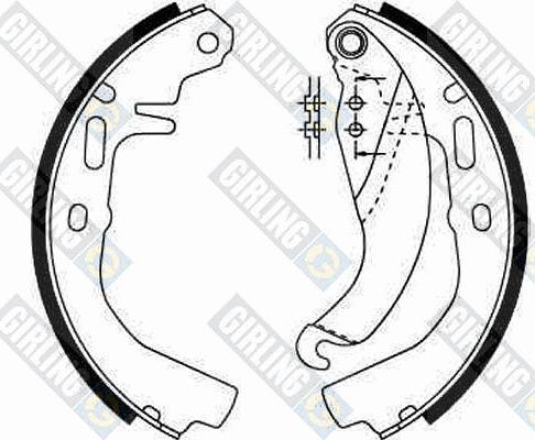 Girling 5161869 - Комплект тормозных колодок, барабанные autospares.lv