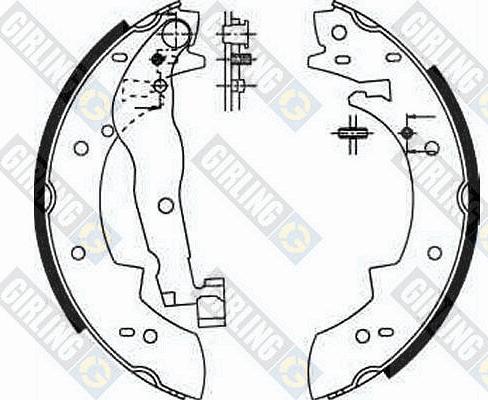 Girling 5162511 - Комплект тормозных колодок, барабанные autospares.lv