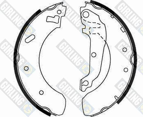 Girling 5162151 - Комплект тормозных колодок, барабанные autospares.lv