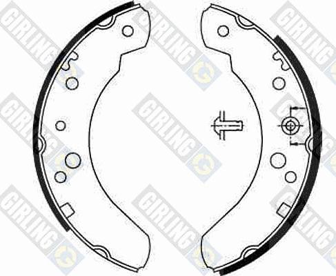 Girling 5162241 - Комплект тормозных колодок, барабанные autospares.lv