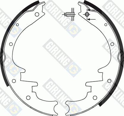 Girling 5184959 - Комплект тормозных колодок, барабанные autospares.lv