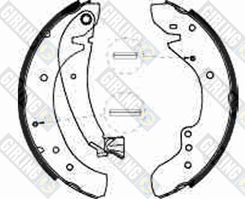 Girling 5185451 - Комплект тормозных колодок, барабанные autospares.lv