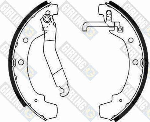 Girling 5185119 - Комплект тормозных колодок, барабанные autospares.lv