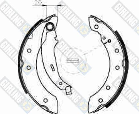 Girling 5185341 - Комплект тормозных колодок, барабанные autospares.lv