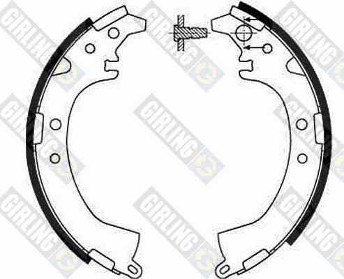 Girling 5186499 - Комплект тормозных колодок, барабанные autospares.lv