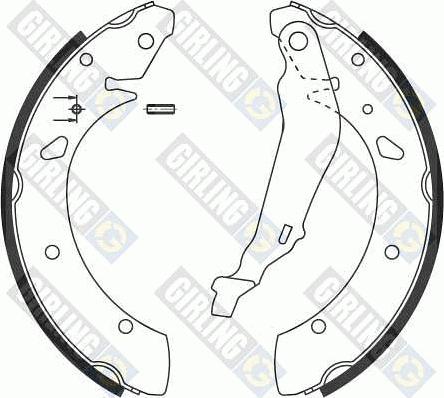 Girling 5186401 - Комплект тормозных колодок, барабанные autospares.lv