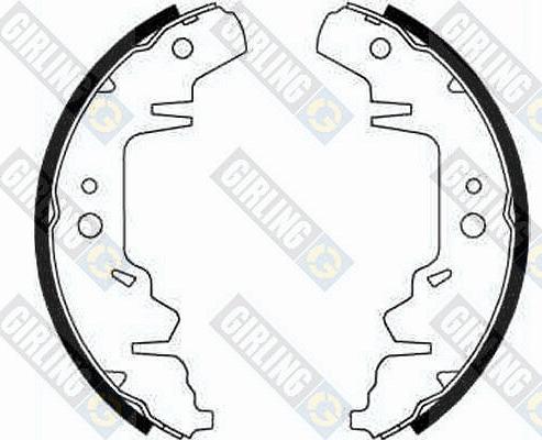 Girling 5186439 - Комплект тормозных колодок, барабанные autospares.lv