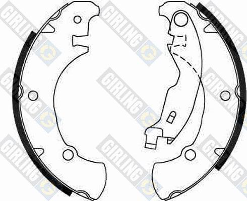 Girling 5186546 - Комплект тормозных колодок, барабанные autospares.lv