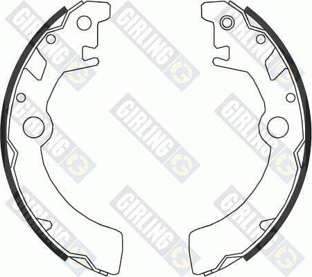 Girling 5186519 - Комплект тормозных колодок, барабанные autospares.lv