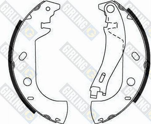 Girling 5186536 - Комплект тормозных колодок, барабанные autospares.lv