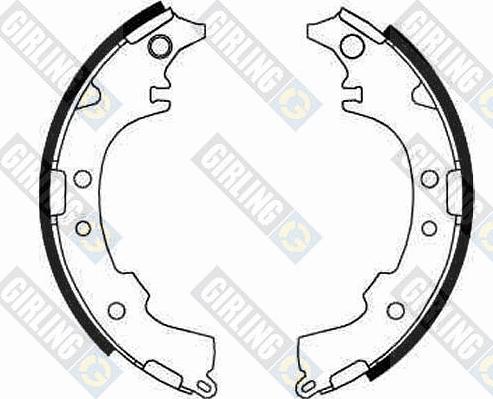 Girling 5186529 - Комплект тормозных колодок, барабанные autospares.lv