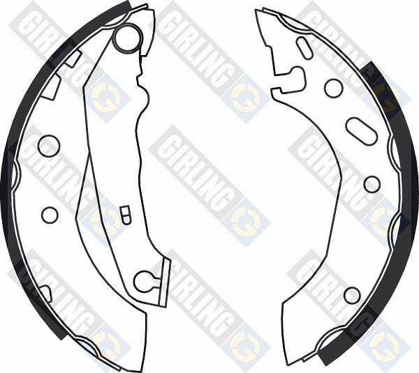 Girling 5186099 - Комплект тормозных колодок, барабанные autospares.lv