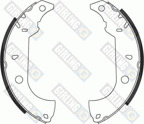 Girling 5186143 - Комплект тормозных колодок, барабанные autospares.lv