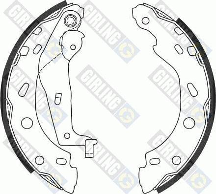 Girling 5186854 - Комплект тормозных колодок, барабанные autospares.lv